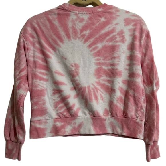 JOLIE & JOY Youth Girls M/10-12 Pink White Tie-Dye Crewneck Sweatshirt - Picture 4 of 4